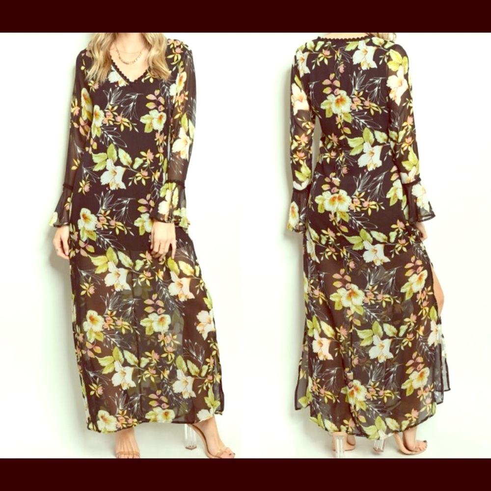 *NEW* Gorgeous Floral & Black Maxi Dresses (S/ML)